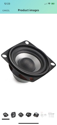 a picture of a speaker on a phone screen